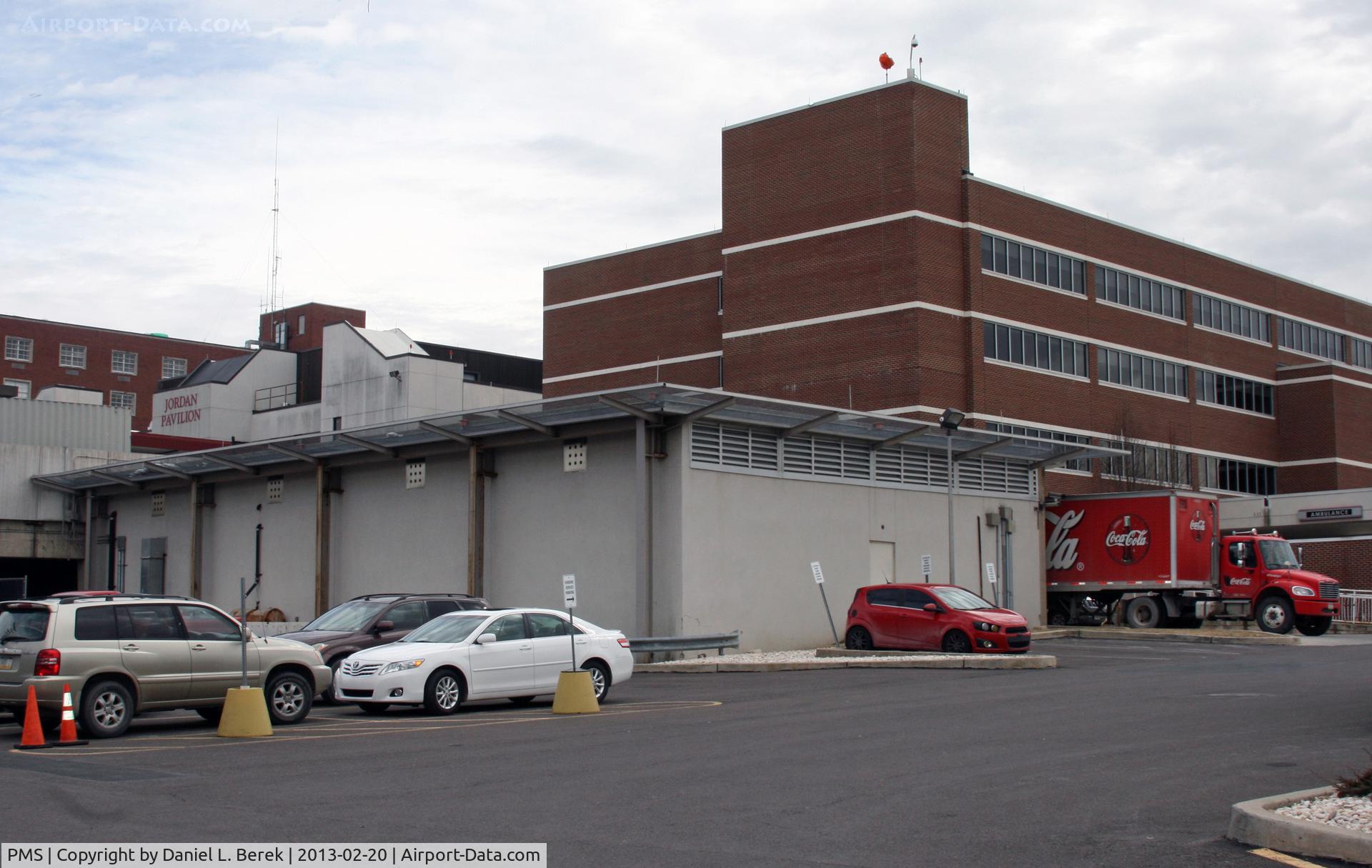 Palmyra Airport, Palmyra Syrian Arab Republic (PMS) - This is the Pocono Medical Center emergency room heliport.  I cannot find an official registration for it.