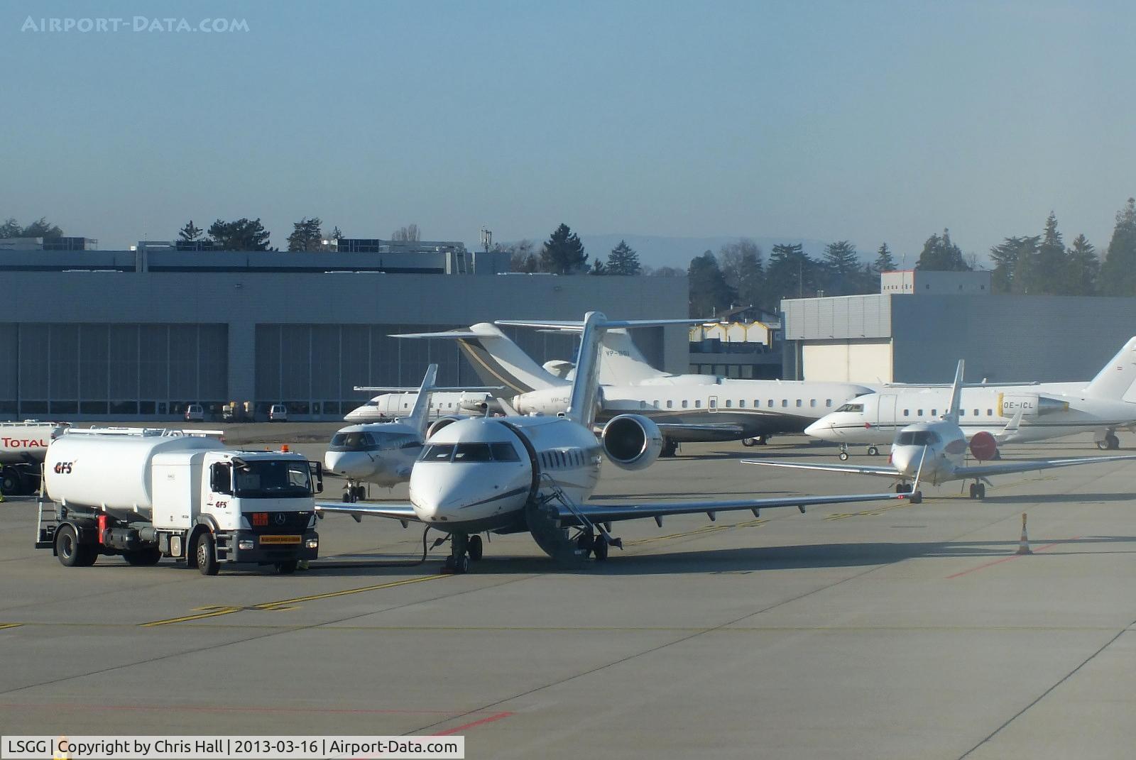 Geneva Cointrin International Airport, Geneva Switzerland (LSGG) - Western BizJet apron at Geneva