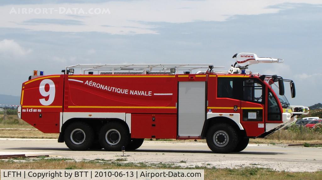 Hyères Le Palyvestre Airport, Hyères France (LFTH) - French naval aviation firetruck SIDES VMA 105