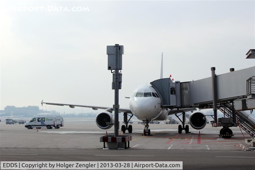 Stuttgart Echterdingen Airport, Stuttgart Germany (EDDS) - View from terminal building to stand 13....