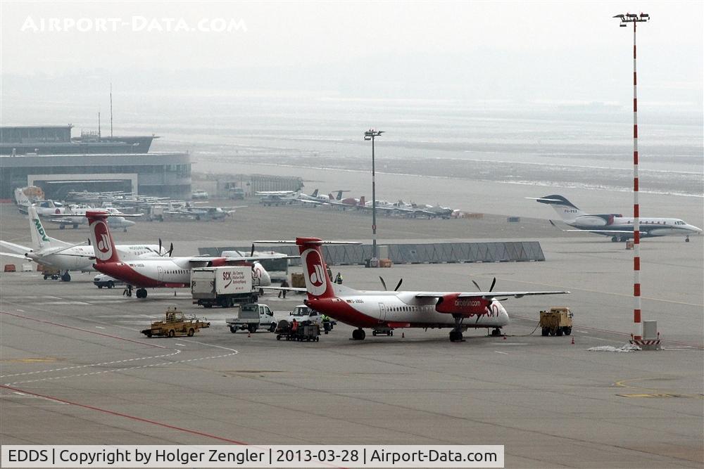Stuttgart Echterdingen Airport, Stuttgart Germany (EDDS) - Apron east and GAT....