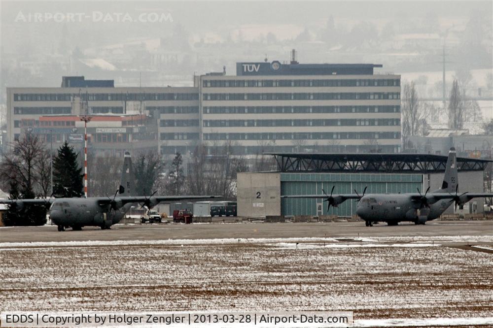 Stuttgart Echterdingen Airport, Stuttgart Germany (EDDS) - View to military part of STR opposite to terminal buildings...