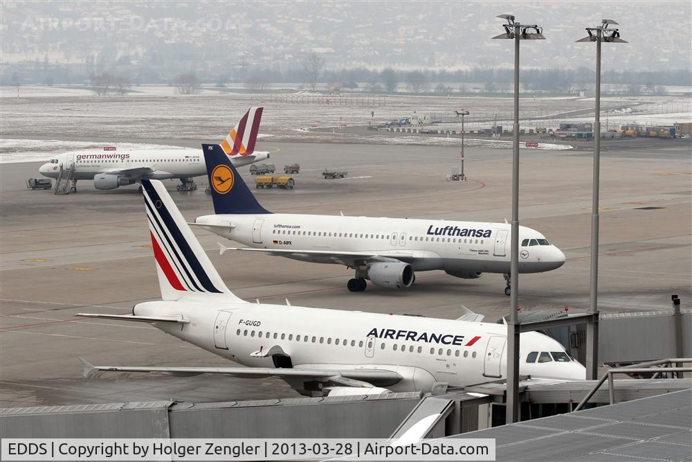 Stuttgart Echterdingen Airport, Stuttgart Germany (EDDS) - View on apron west...