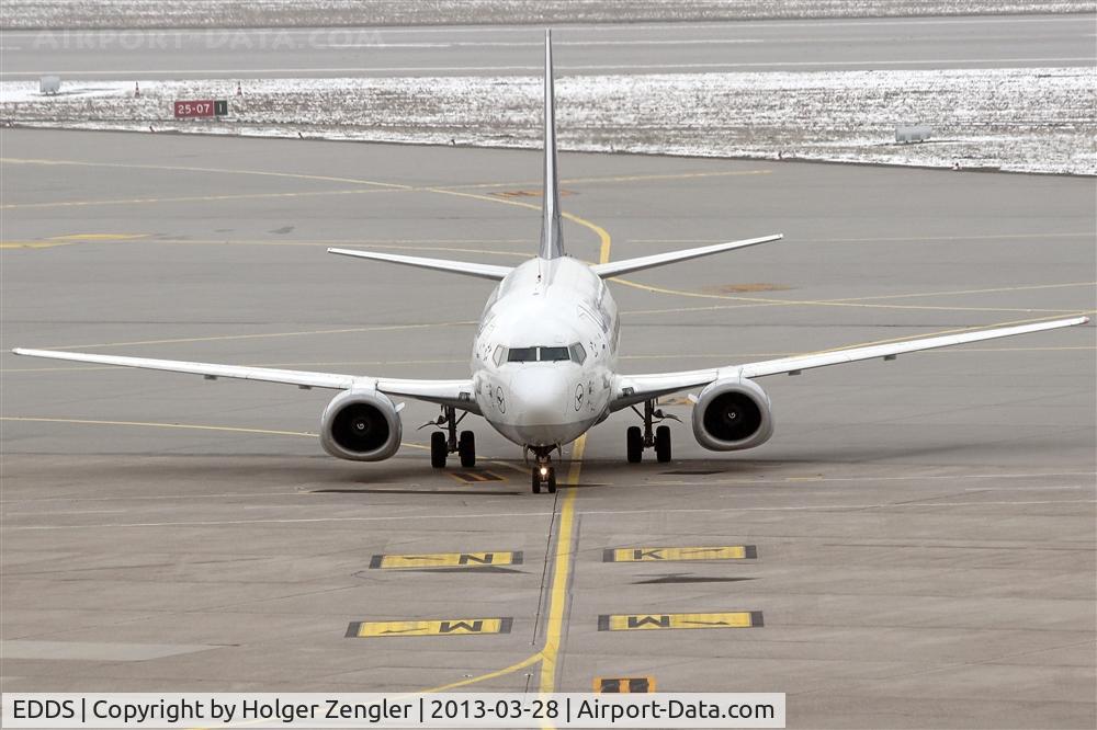 Stuttgart Echterdingen Airport, Stuttgart Germany (EDDS) - Along the yellow line to parking position...