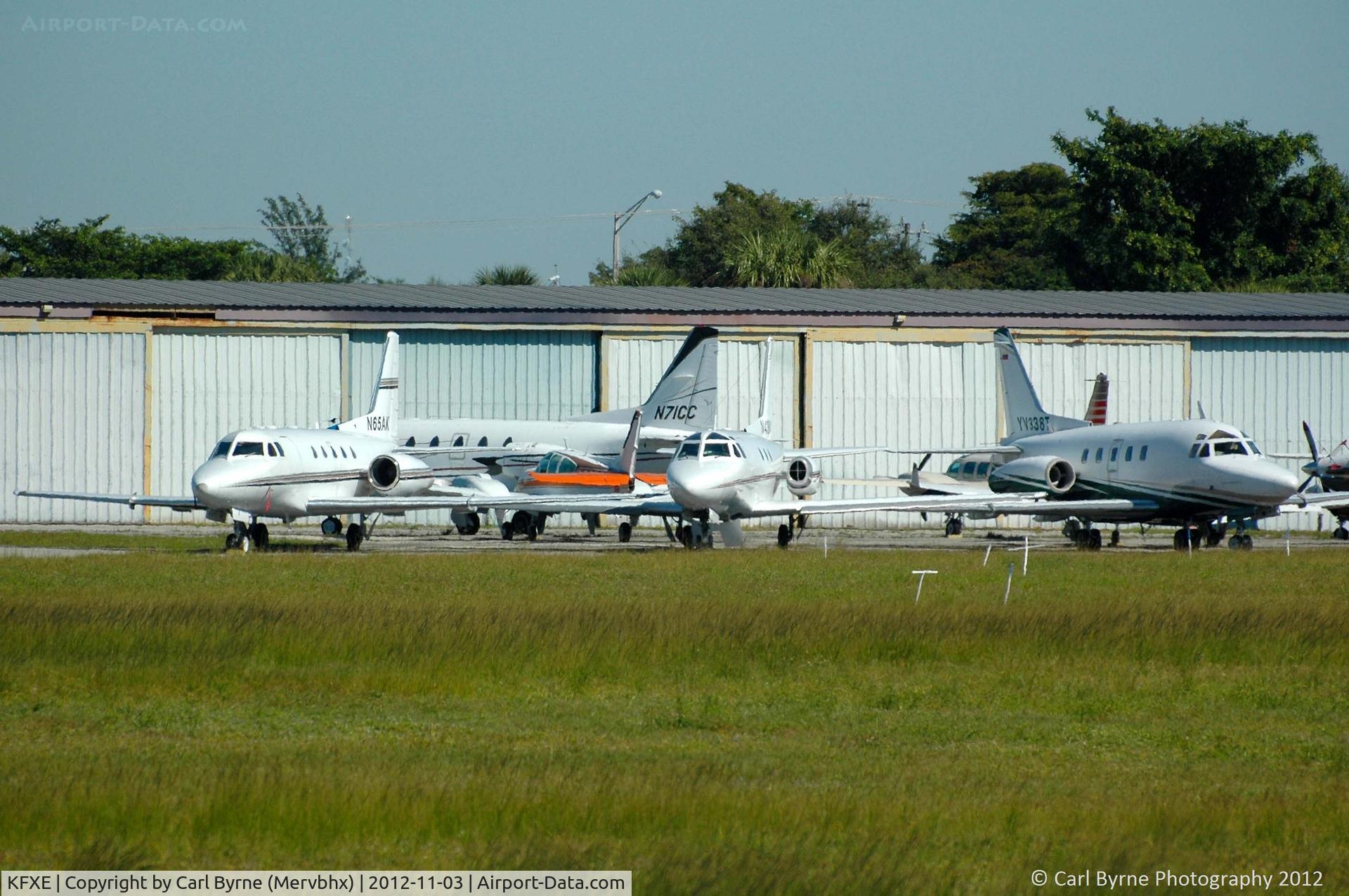 Fort Lauderdale Executive Airport (FXE) - Some of the stored Sabreliners. Taken from the covered viewing area.