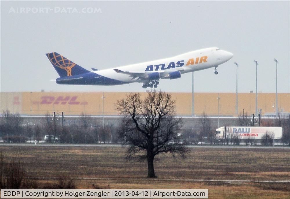 Leipzig/Halle Airport, Leipzig/Halle Germany (EDDP) - View to outbound traffic on rwy 26L....