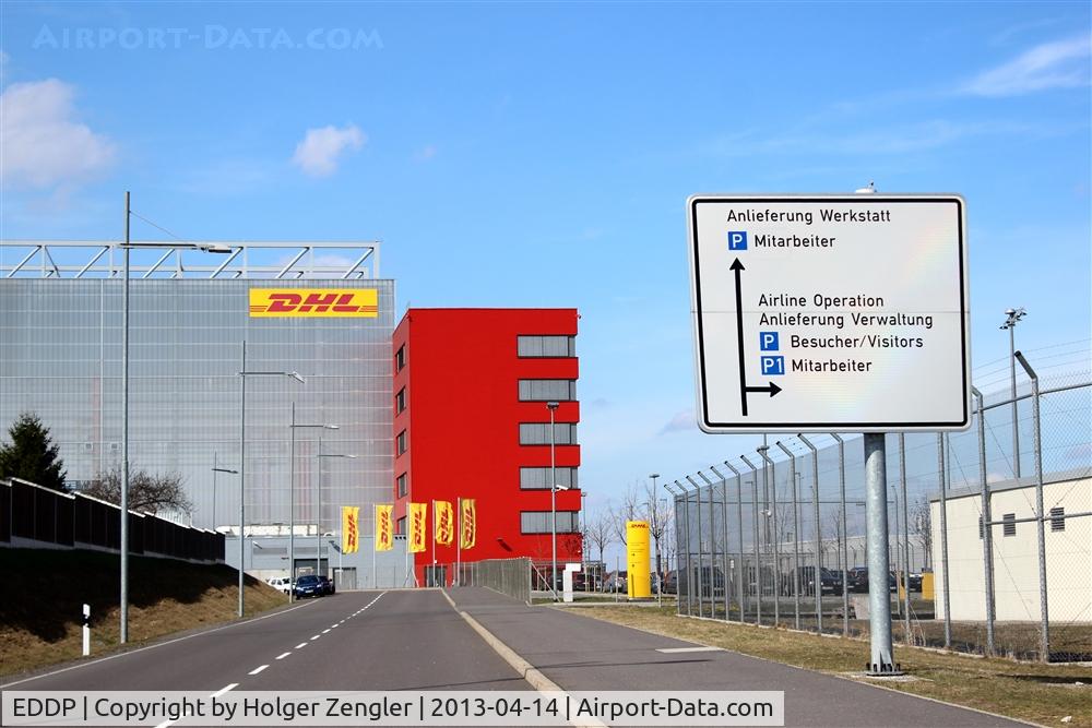 Leipzig/Halle Airport, Leipzig/Halle Germany (EDDP) - DHL Air Hub hangar and red administration building...