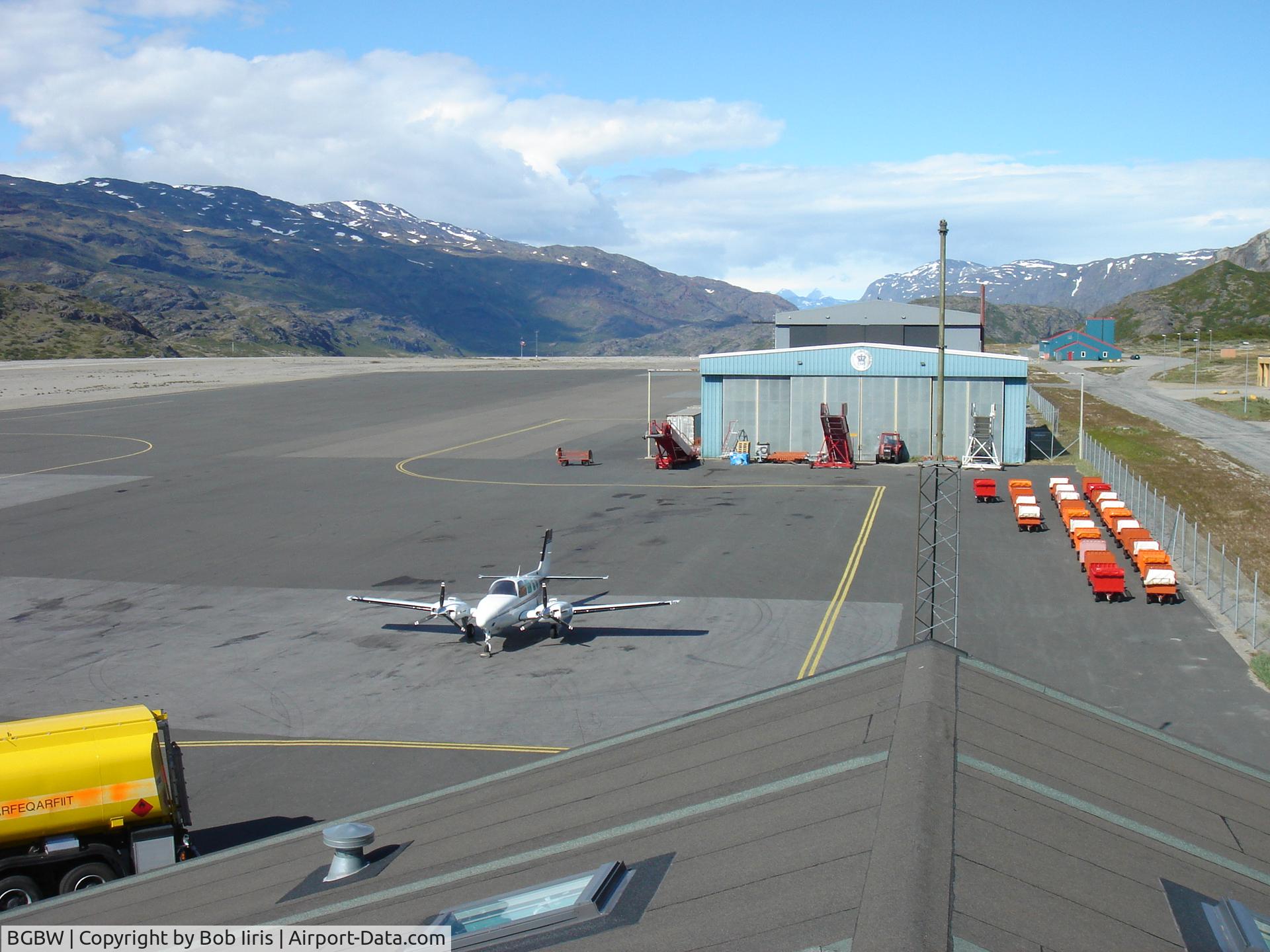 Narsarsuaq Airport, Narsarsuaq (Narssarssuaq) Greenland (BGBW) - BGBW ramp looking SW