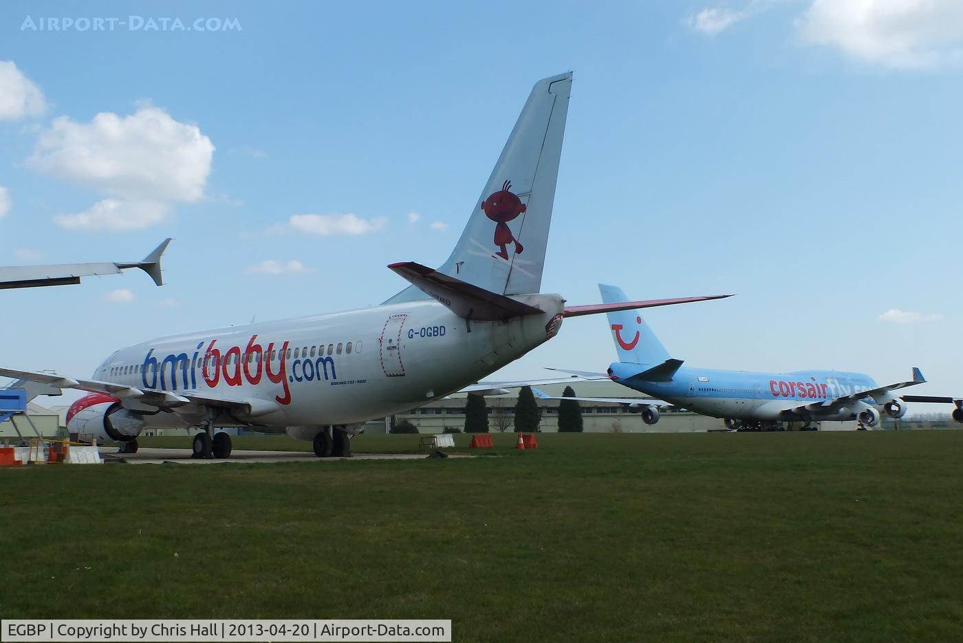 Kemble Airport, Kemble, England United Kingdom (EGBP) - BMI baby B737 G-OGBD and ex Corsair B747 now registered to Air Atlanta Icelandic as TF-AMG