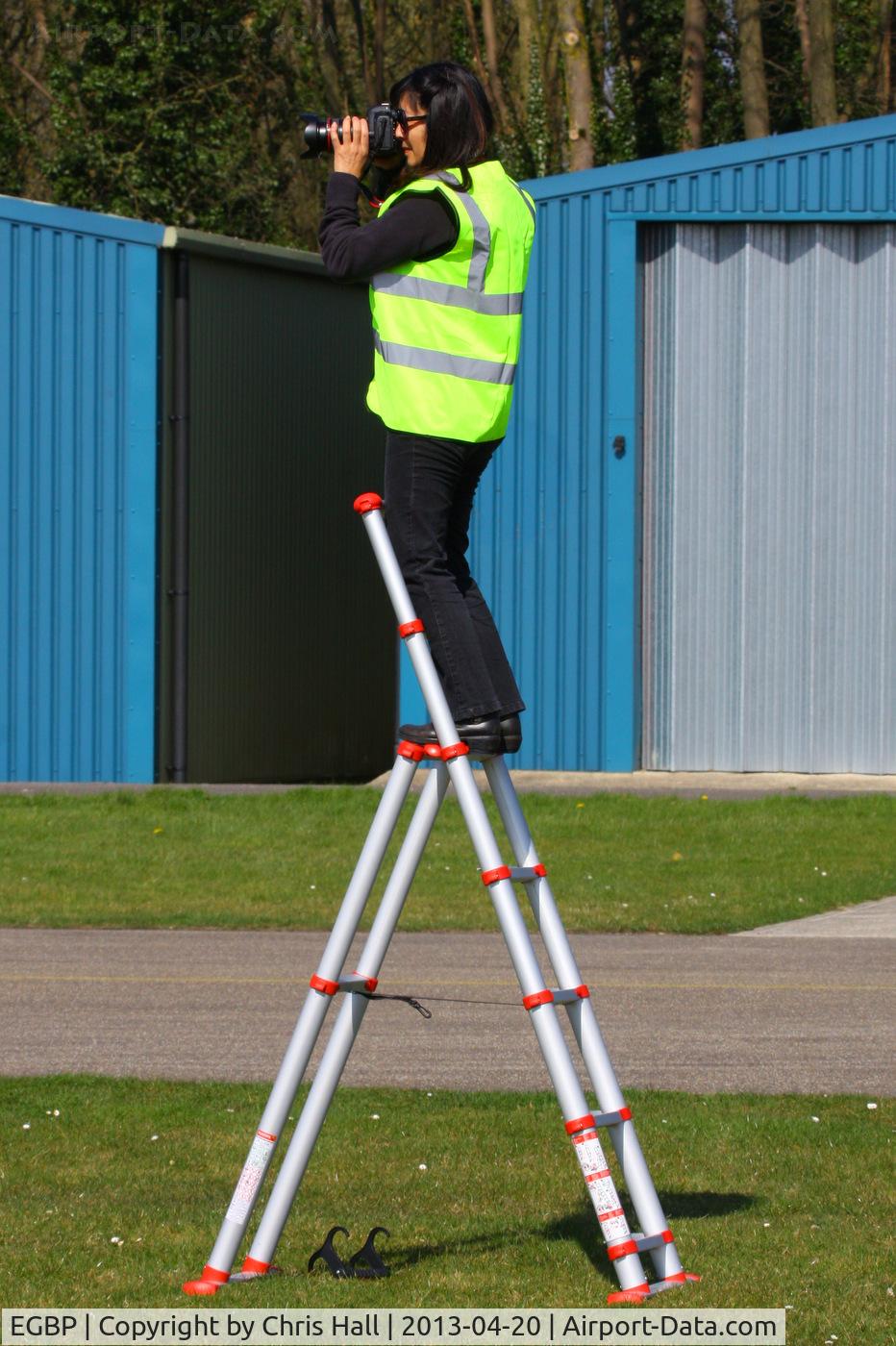 Kemble Airport, Kemble, England United Kingdom (EGBP) - aviation photographer being photographed at Kemble