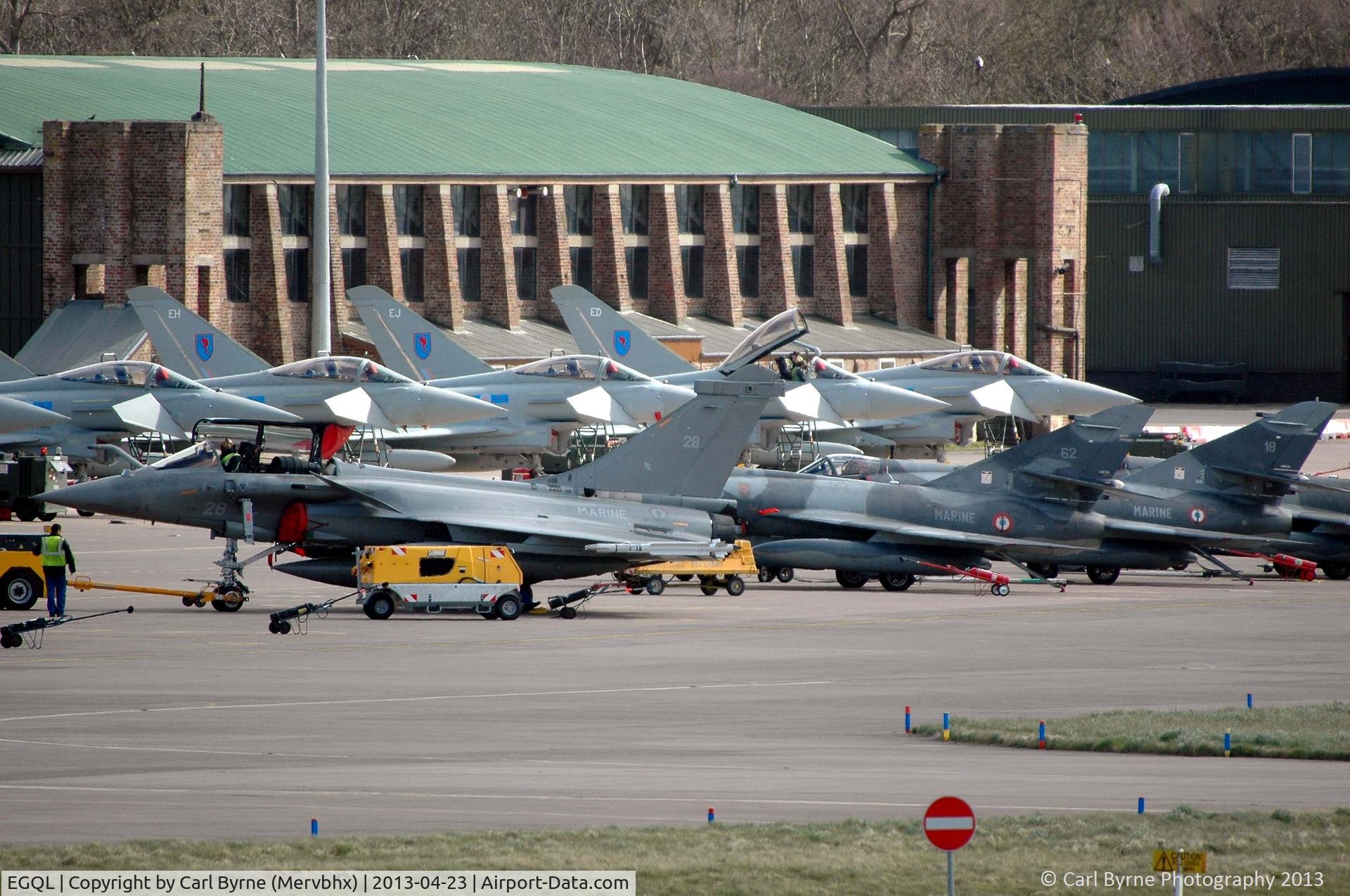 RAF Leuchars Airport, Leuchars, Scotland United Kingdom (EGQL) - French Navy aircraft operating as part of the Joint Warrior exercise.