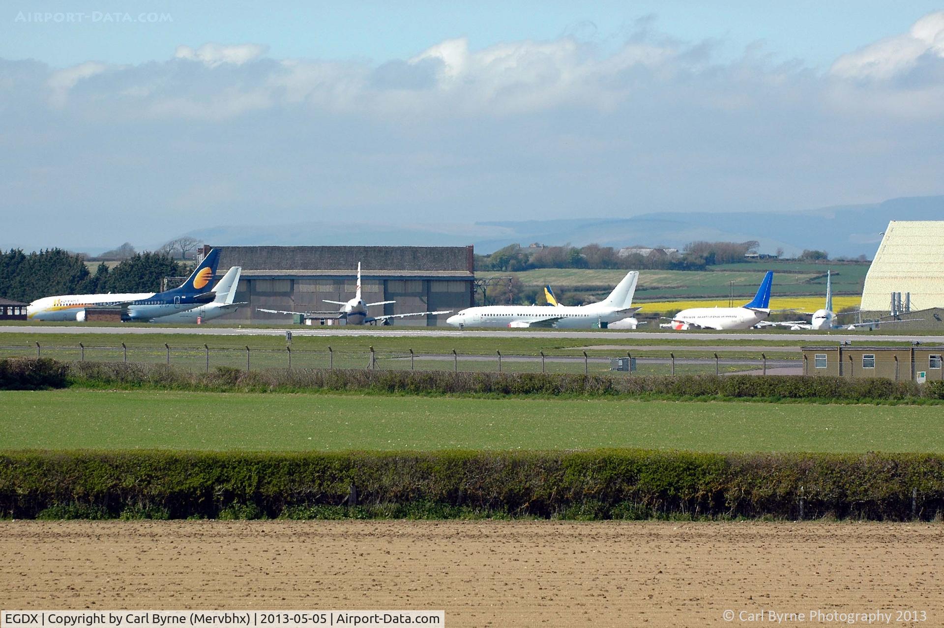 MoD Saint Athan Airport, St Athan, Wales United Kingdom (EGDX) - An overall view of the stored aircraft.