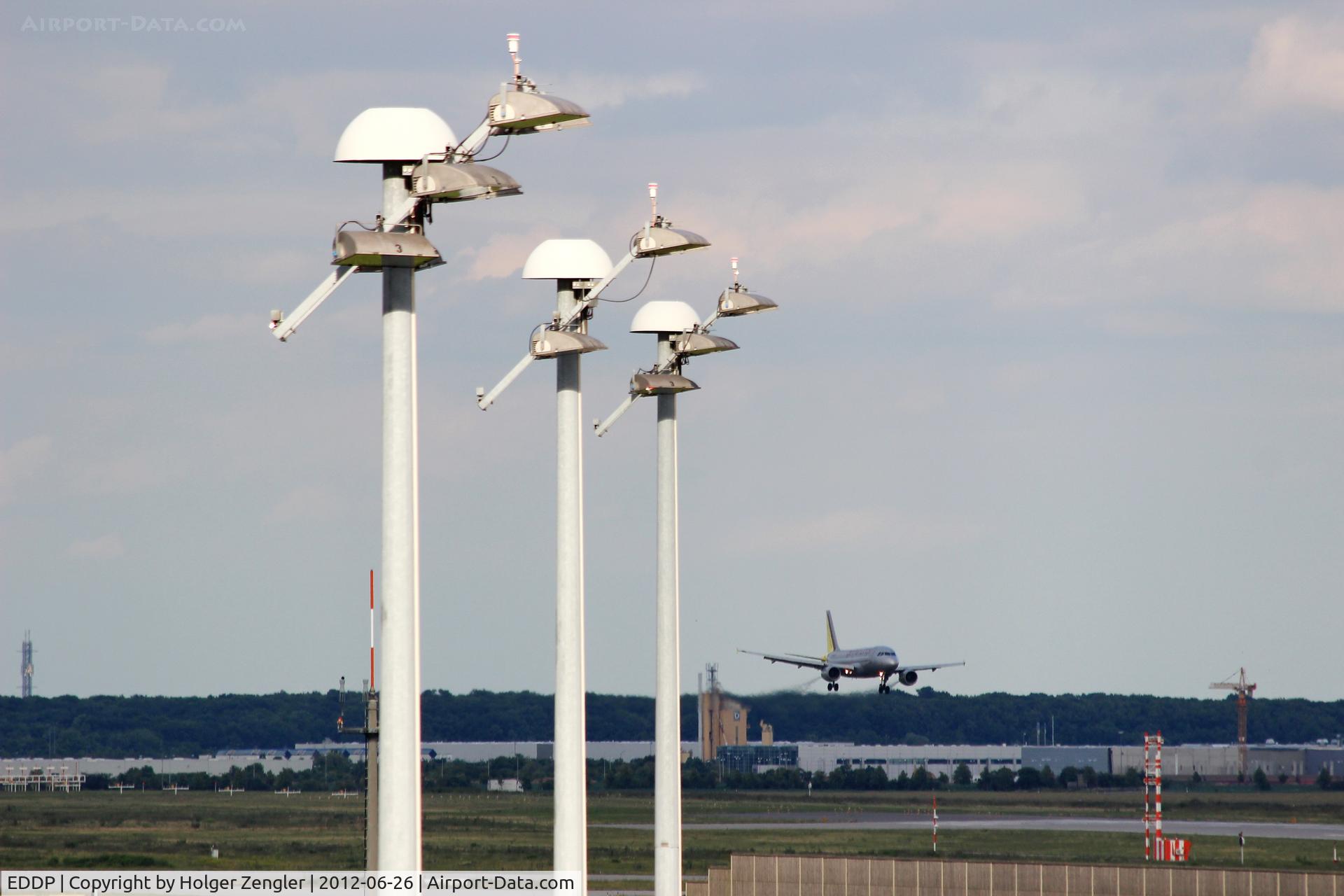 Leipzig/Halle Airport, Leipzig/Halle Germany (EDDP) - Final approach of a CGN shuttle on rwy 26L....