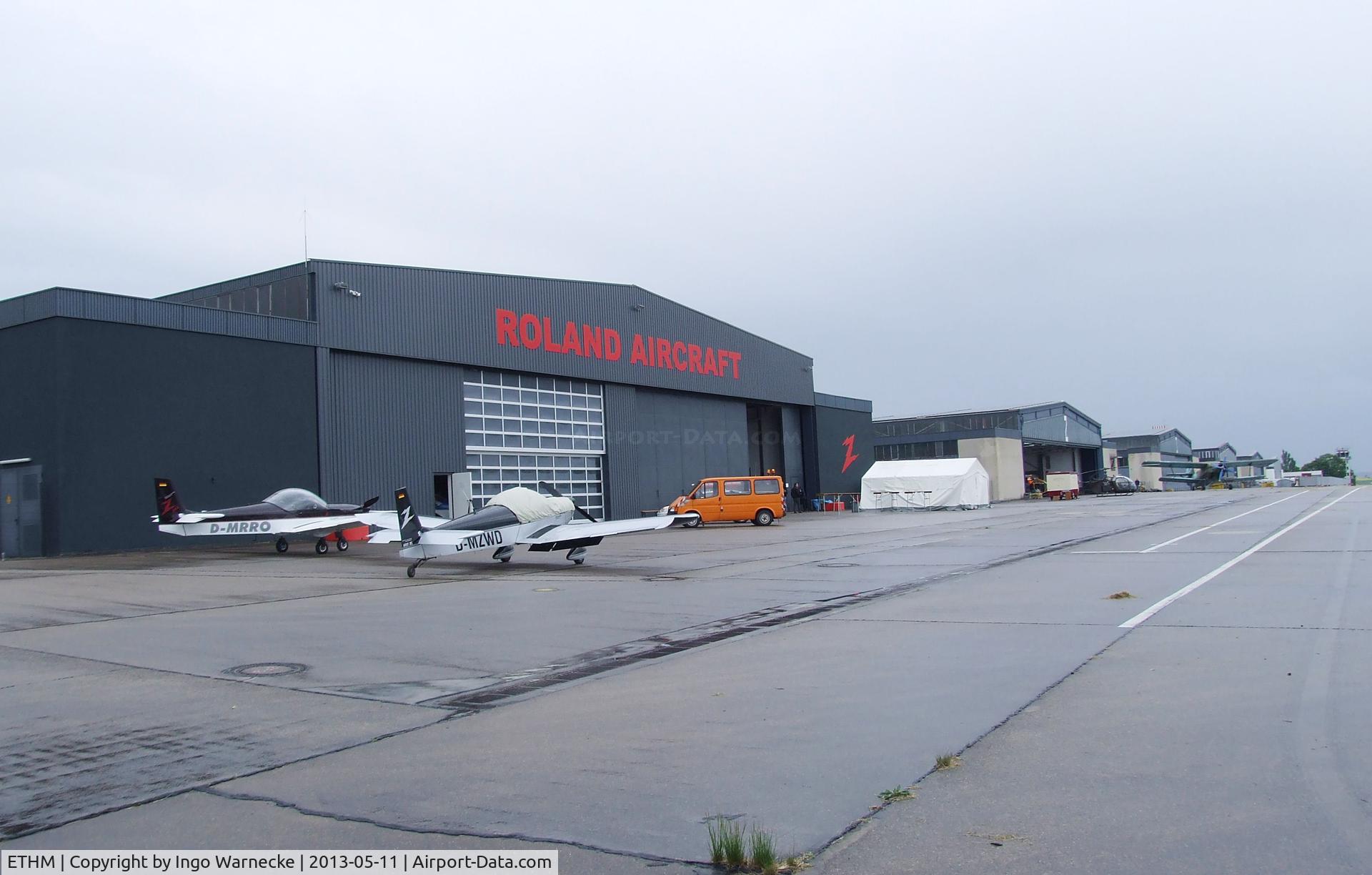 Mendig Army Base Airport, Niedermendig Germany (ETHM) - Roland Aircraft hangar at former German Army Aviation base, now civilian Mendig airfield 