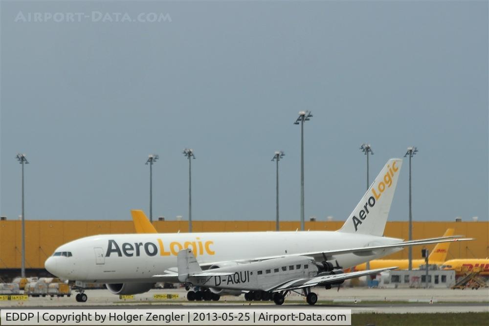 Leipzig/Halle Airport, Leipzig/Halle Germany (EDDP) - Great-grandmother meets great-grandson at DHL-Hub Leipzig....