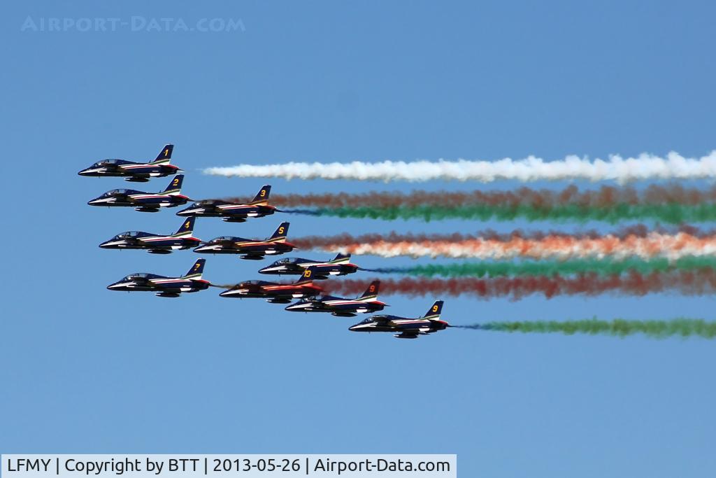 LFMY Airport - 60 years Patrouille de France : MB339C Frecce Tricolore