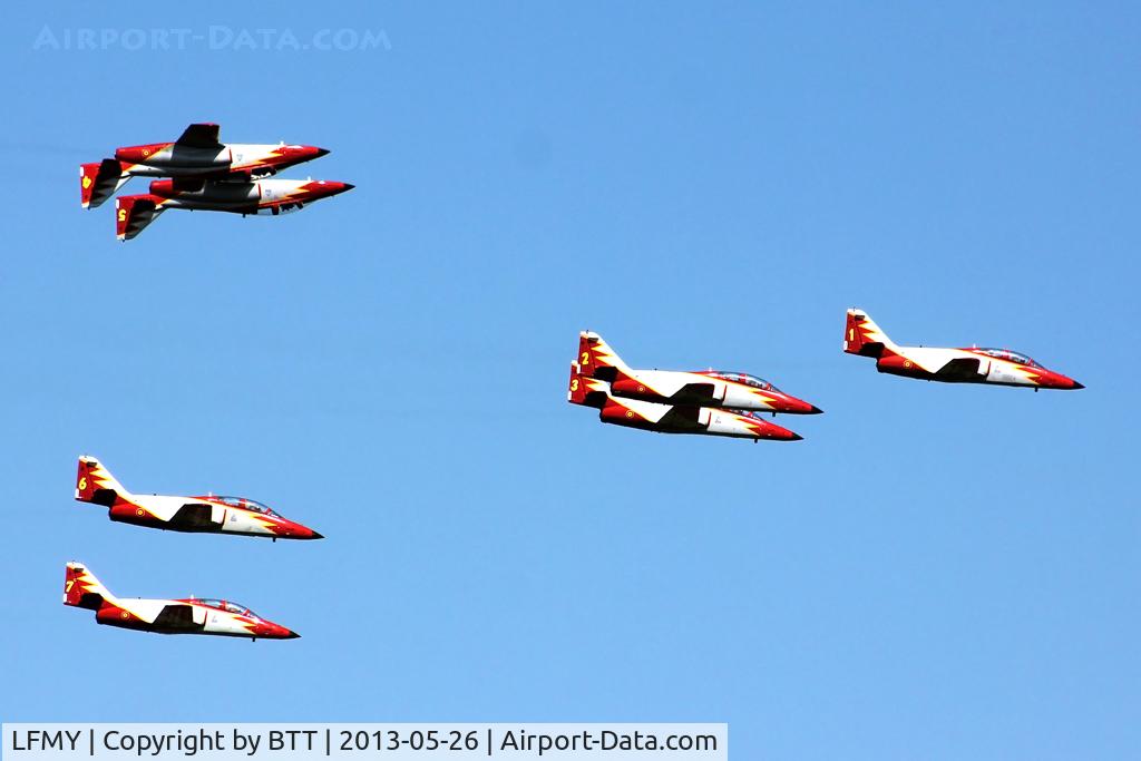 LFMY Airport - 60 years Patrouille de France : CASA C101 Aviojet team 