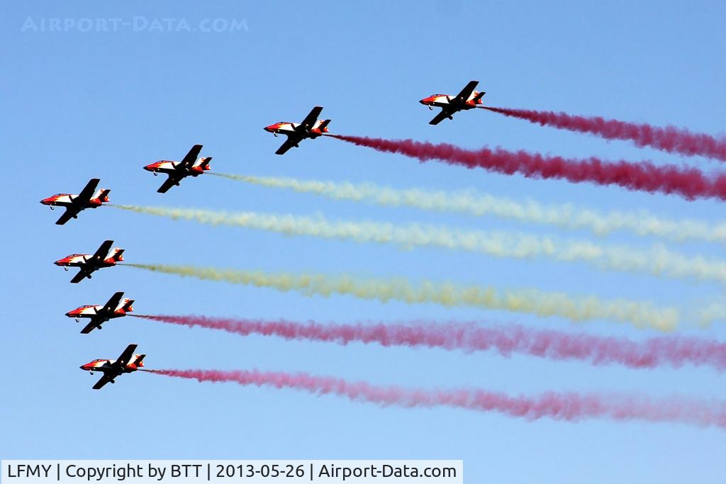 LFMY Airport - 60 years Patrouille de France : Spanish aerobatic team 