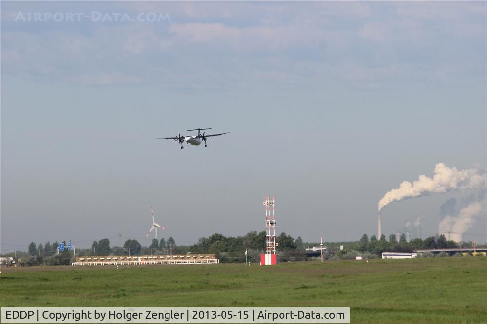 Leipzig/Halle Airport, Leipzig/Halle Germany (EDDP) - Morning shuttle from MUC on final for rwy 08L....
