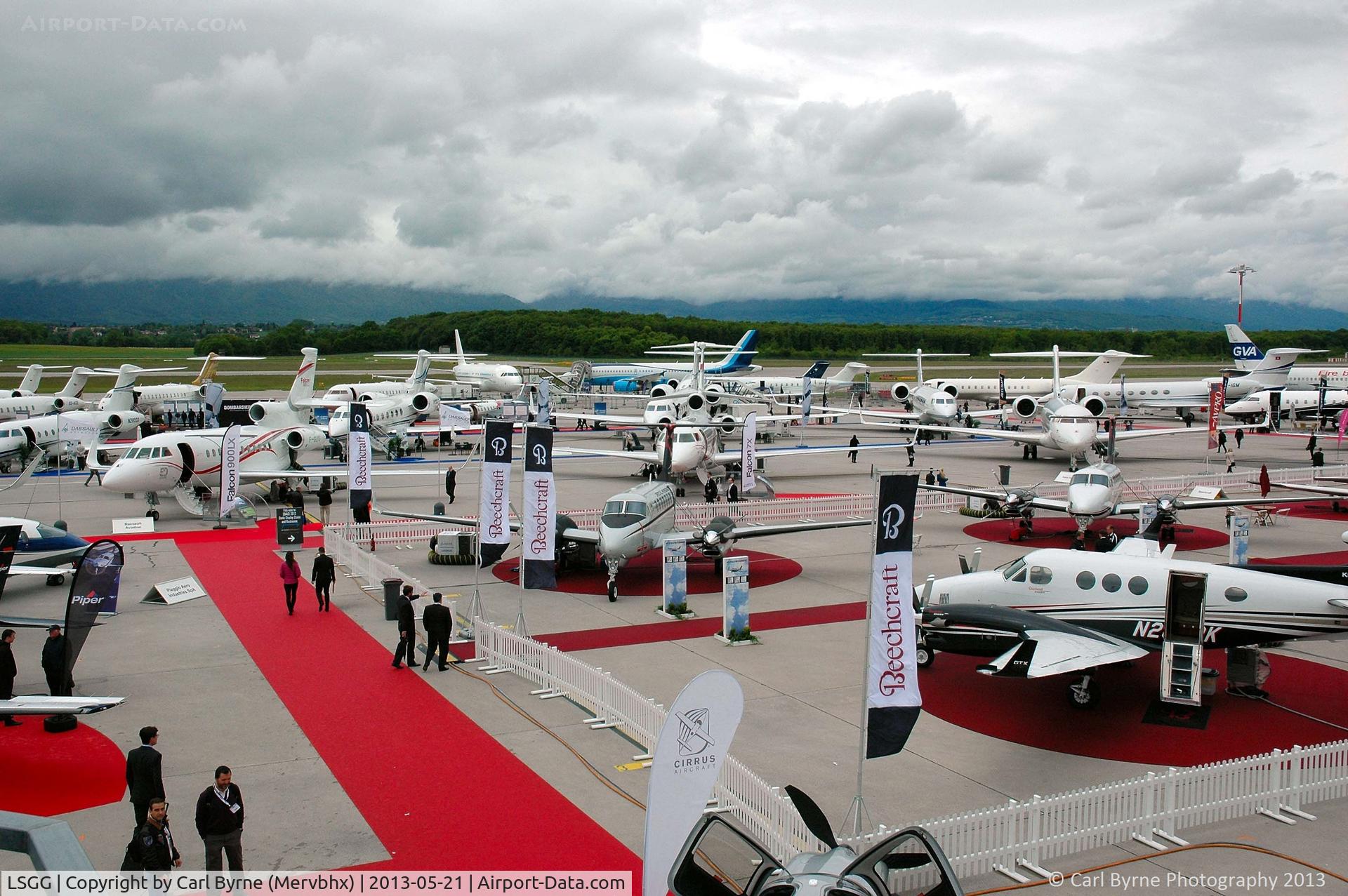 Geneva Cointrin International Airport, Geneva Switzerland (LSGG) - EBACE 2013 Static Display
