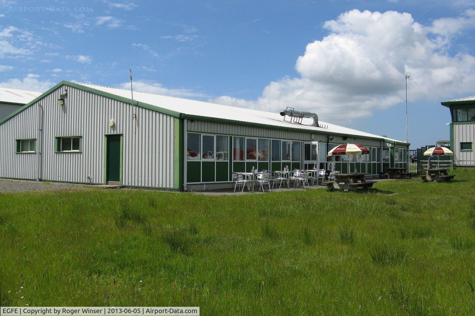 Haverfordwest Aerodrome Airport, Haverfordwest, Wales United Kingdom (EGFE) - The Propeller Cafe and Flight Offices at Haverfordwest Airport..