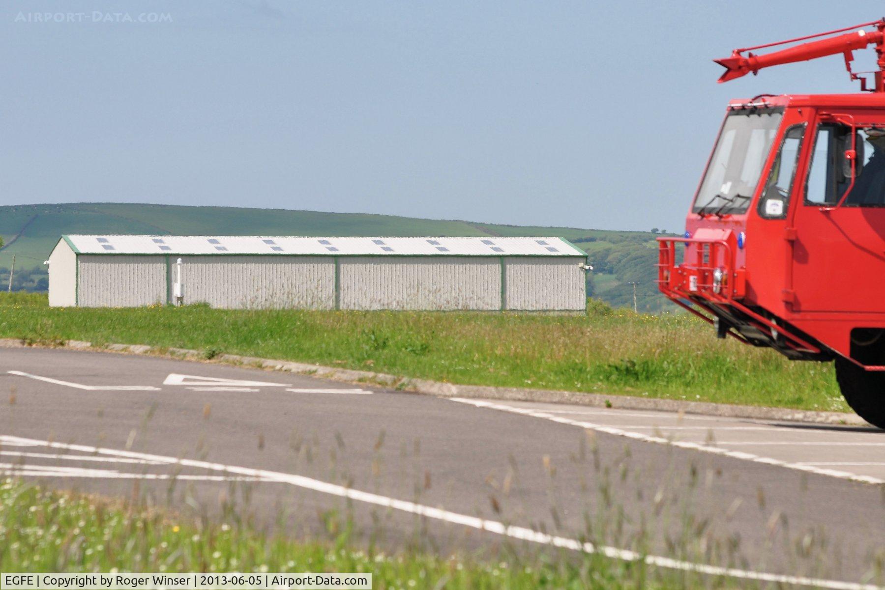 Haverfordwest Aerodrome Airport, Haverfordwest, Wales United Kingdom (EGFE) - One of the five hangars at Haverfordwest Airport. 