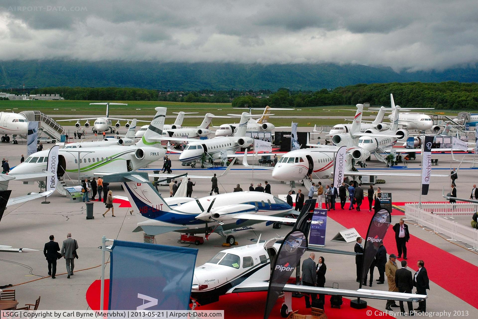 Geneva Cointrin International Airport, Geneva Switzerland (LSGG) - EBACE 2013 Static Display