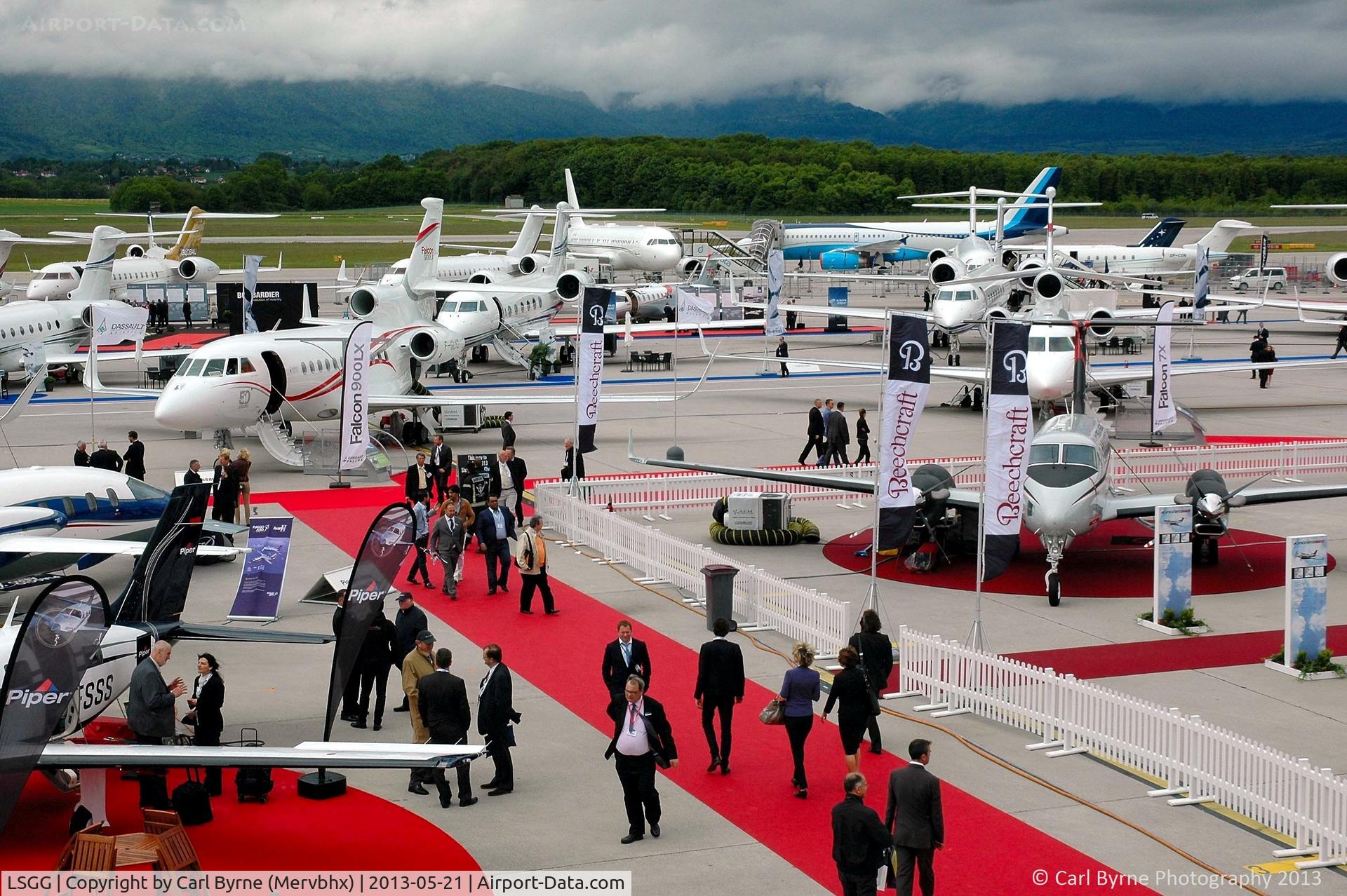 Geneva Cointrin International Airport, Geneva Switzerland (LSGG) - EBACE 2013 Static Display