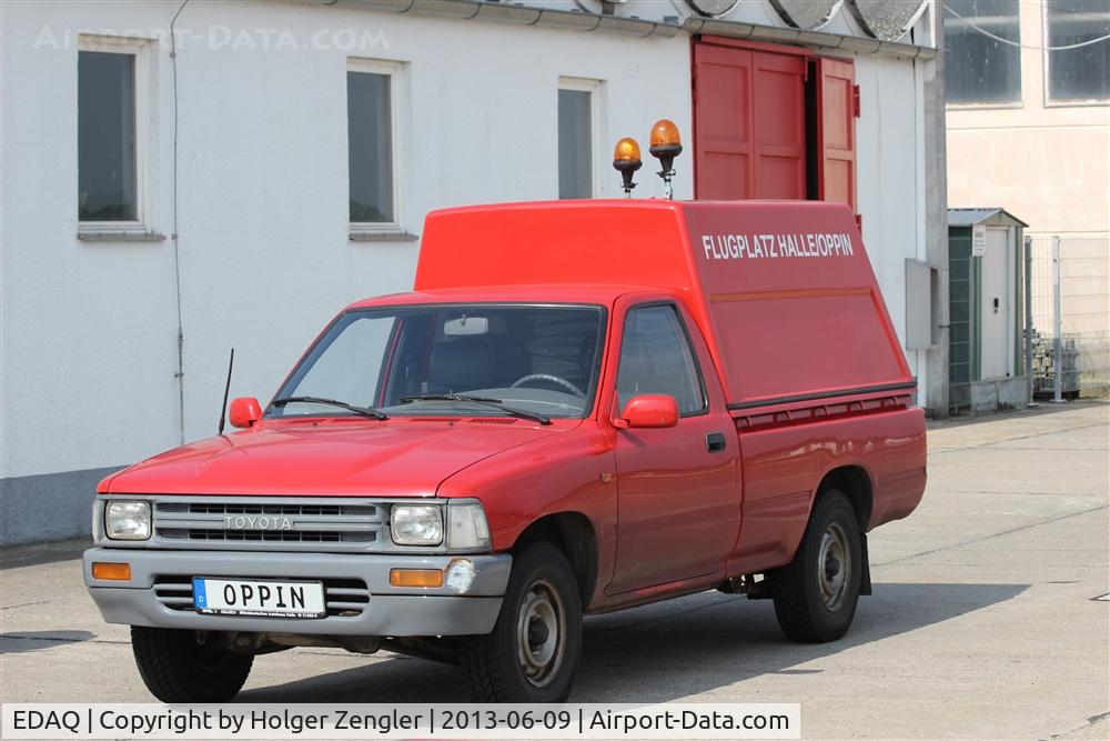HALLE OPPIN AIRPORT,  Germany (EDAQ) - Apron car with advice where you are.....