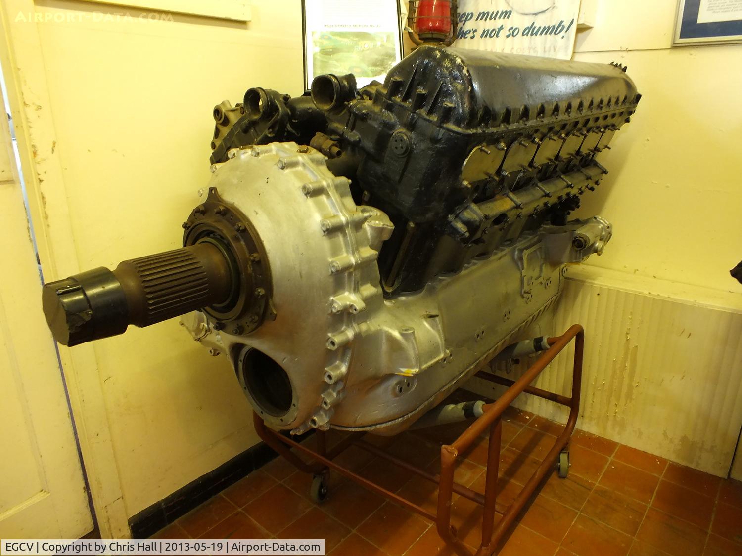 Sleap Airfield Airport, Shrewsbury, England United Kingdom (EGCV) - Rolls Royce Merlin from Supermarine Spitfire Mk.IIA P7295 of No.61 OTU RAF, which crashed on Cadair Berwyn on the 14th December 1942