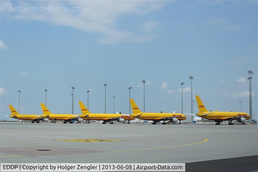 Leipzig/Halle Airport, Leipzig/Halle Germany (EDDP) - Five in a row on apron 4 center......