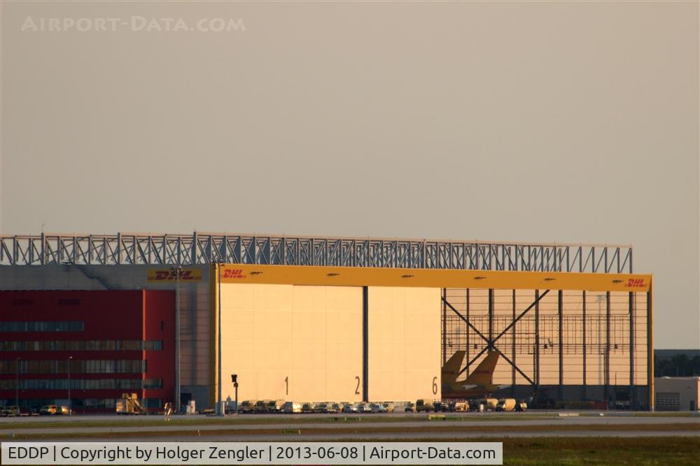 Leipzig/Halle Airport, Leipzig/Halle Germany (EDDP) - DHL hangar in golden evening light.....