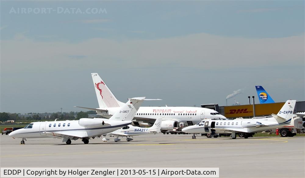 Leipzig/Halle Airport, Leipzig/Halle Germany (EDDP) - View over GAT to apron 1....