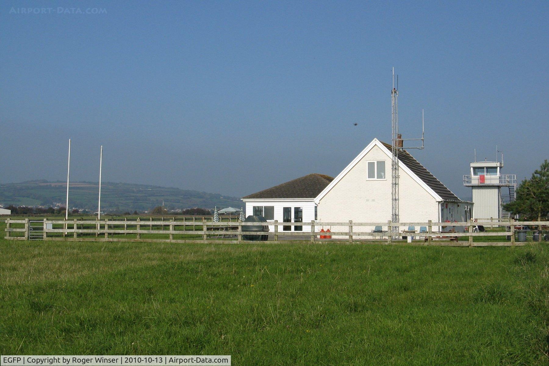 Pembrey Airport, Pembrey, Wales United Kingdom (EGFP) - Airport restuarant and coffee shop, flight operations office and control tower. 