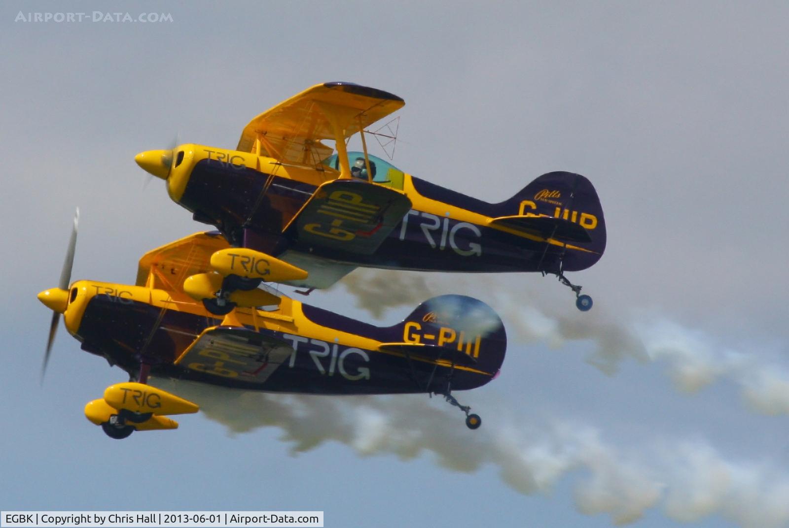 Sywell Aerodrome Airport, Northampton, England United Kingdom (EGBK) - G-PIII and G-IIIP displaying at AeroExpo 2013