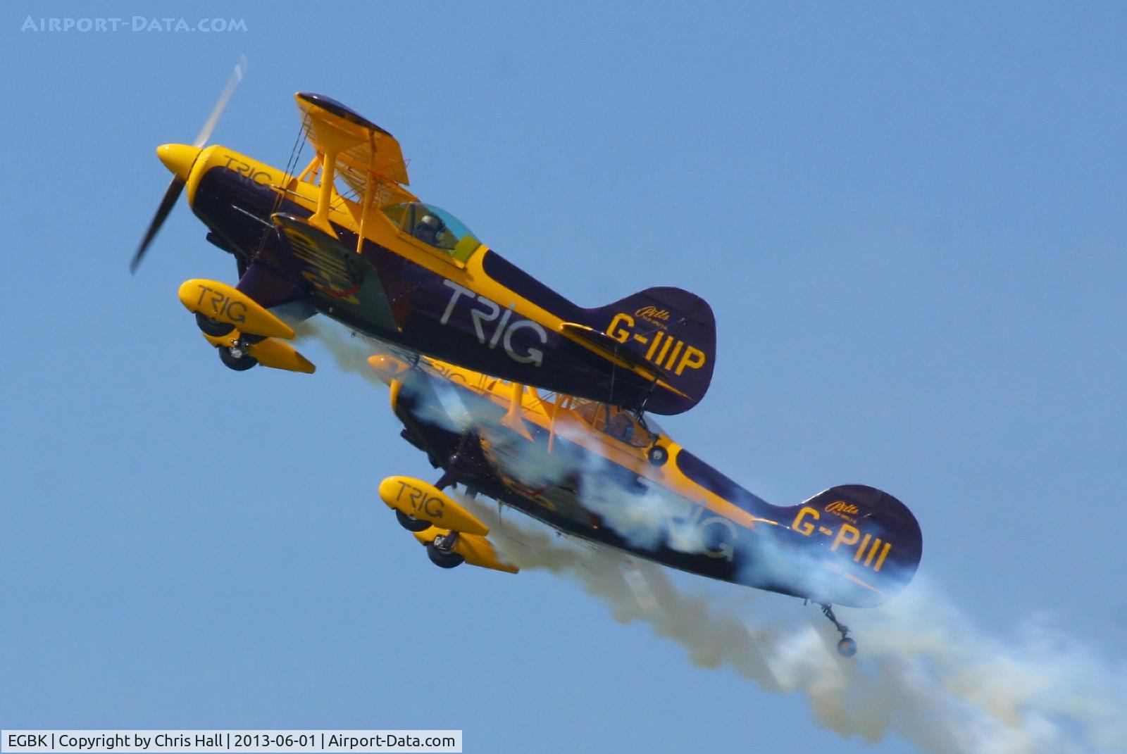 Sywell Aerodrome Airport, Northampton, England United Kingdom (EGBK) - G-PIII and G-IIIP displaying at AeroExpo 2013