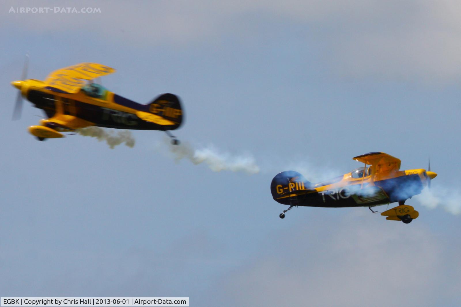 Sywell Aerodrome Airport, Northampton, England United Kingdom (EGBK) - G-PIII and G-IIIP displaying at AeroExpo 2013