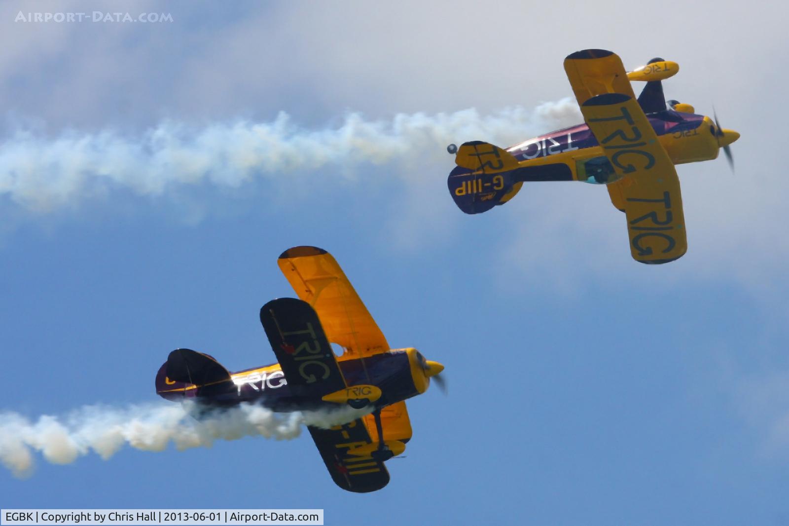 Sywell Aerodrome Airport, Northampton, England United Kingdom (EGBK) - G-PIII and G-IIIP displaying at AeroExpo 2013