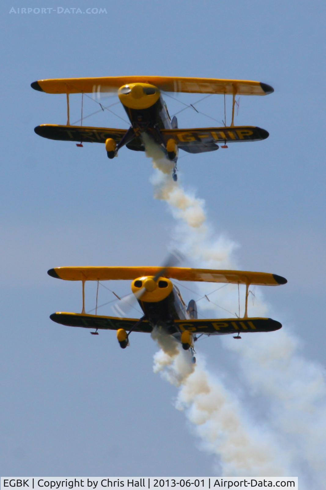 Sywell Aerodrome Airport, Northampton, England United Kingdom (EGBK) - G-PIII and G-IIIP displaying at AeroExpo 2013