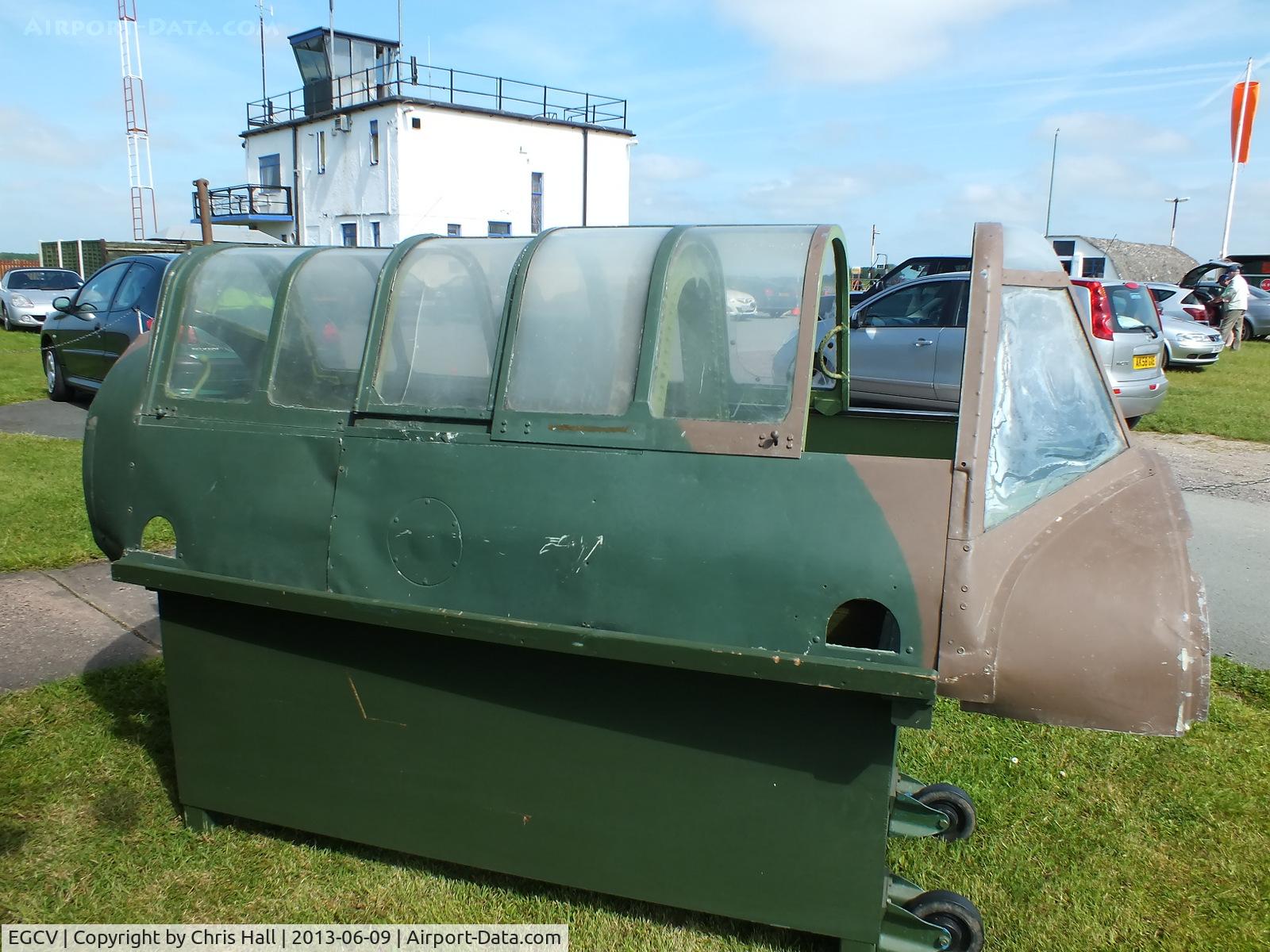 Sleap Airfield Airport, Shrewsbury, England United Kingdom (EGCV) - Miles M.25 Martinet canopy at the Wartime Aircraft Recovery Group, Sleap