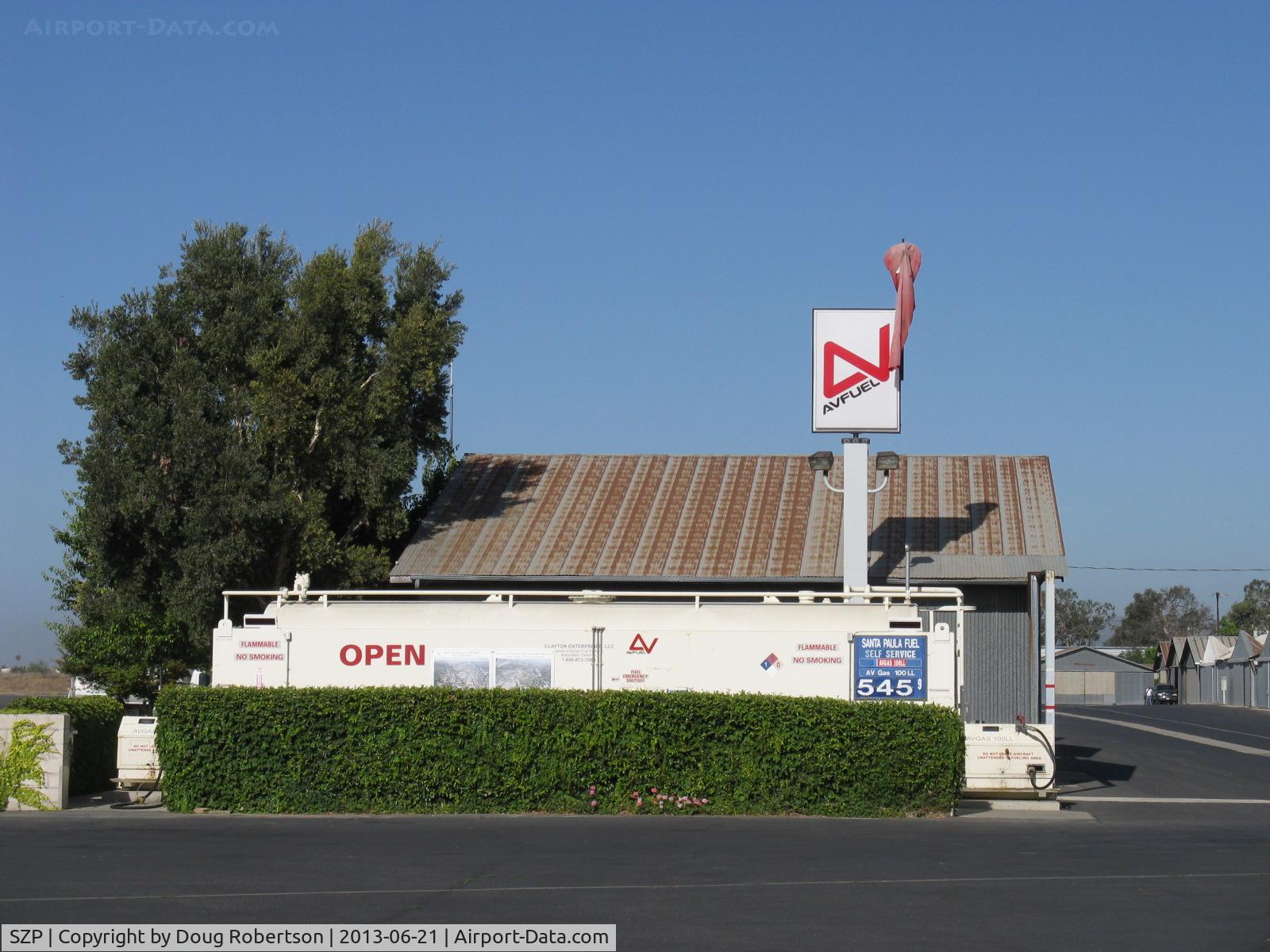 Santa Paula Airport (SZP) - Self-Serve 100LL Fuel Dock-Midfield-open 24 hours but field open dawn to dusk-no lighting. New fuel price.