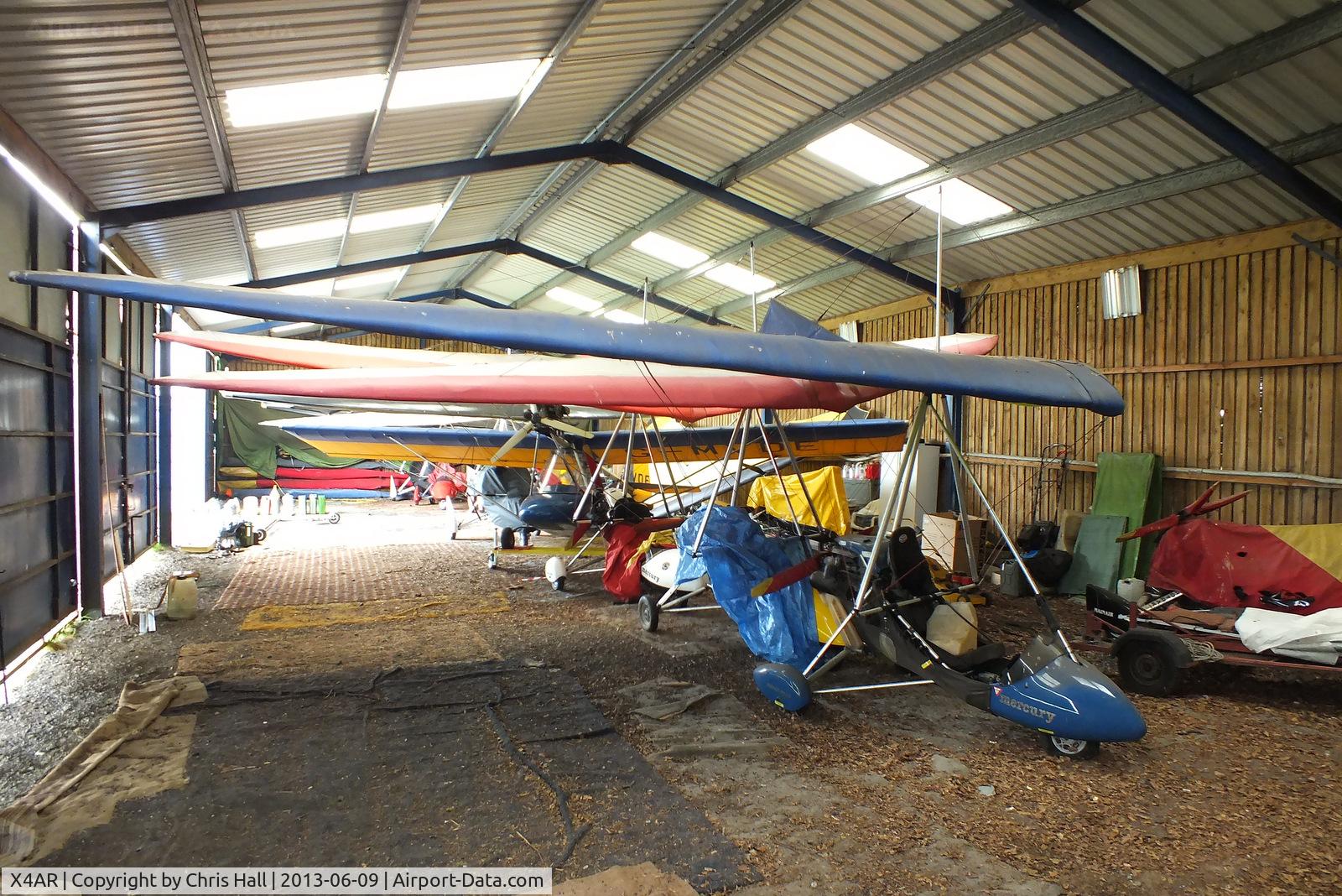 X4AR Airport - inside the hangar at Arclid