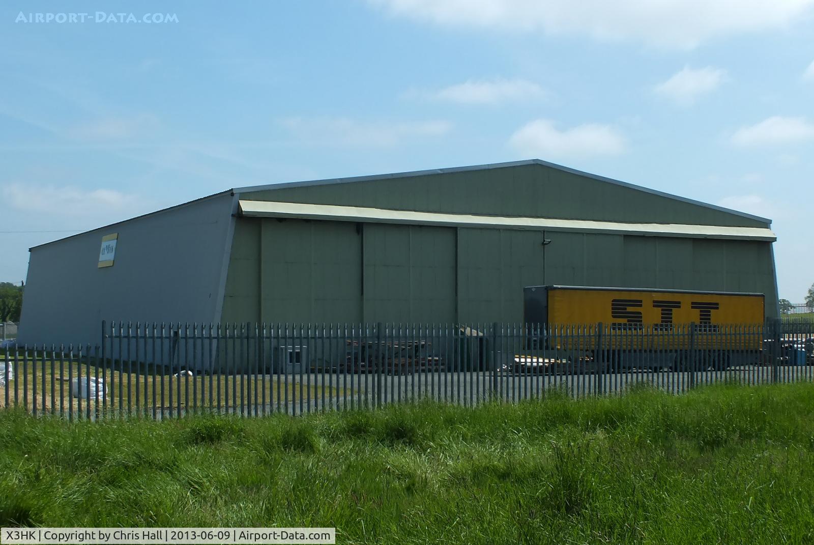 X3HK Airport - one of the two surviving Pentad Hangar at the former RNAS Hinstock, also known as: HMS Godwit / No 21 SLG / RAF Ollerton . In use between 17 October 1941 and 28 February 1947