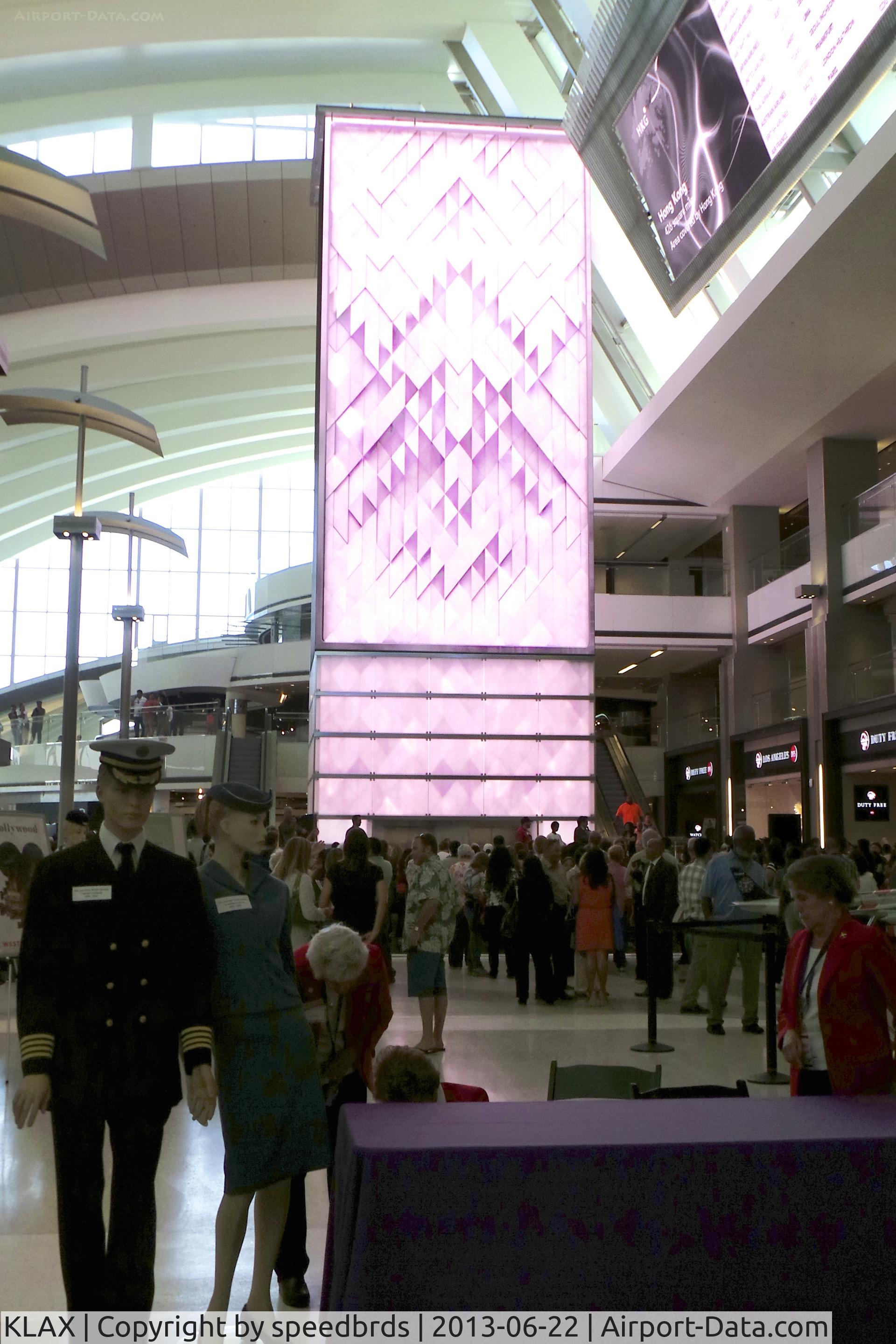 Los Angeles International Airport (LAX) - The clock tower located inside the new Tom Bradley International Terminal taken on 