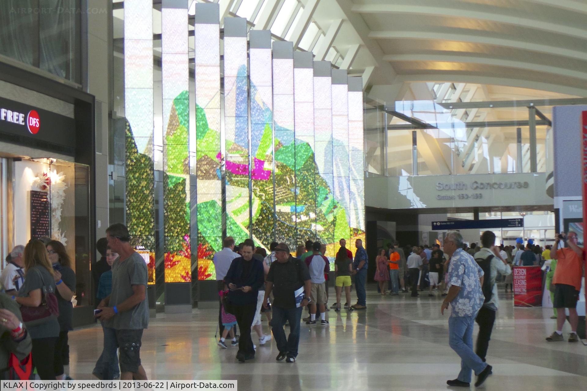 Los Angeles International Airport (LAX) - Interactive media inside the new Tom Bradley International Terminal taken on 