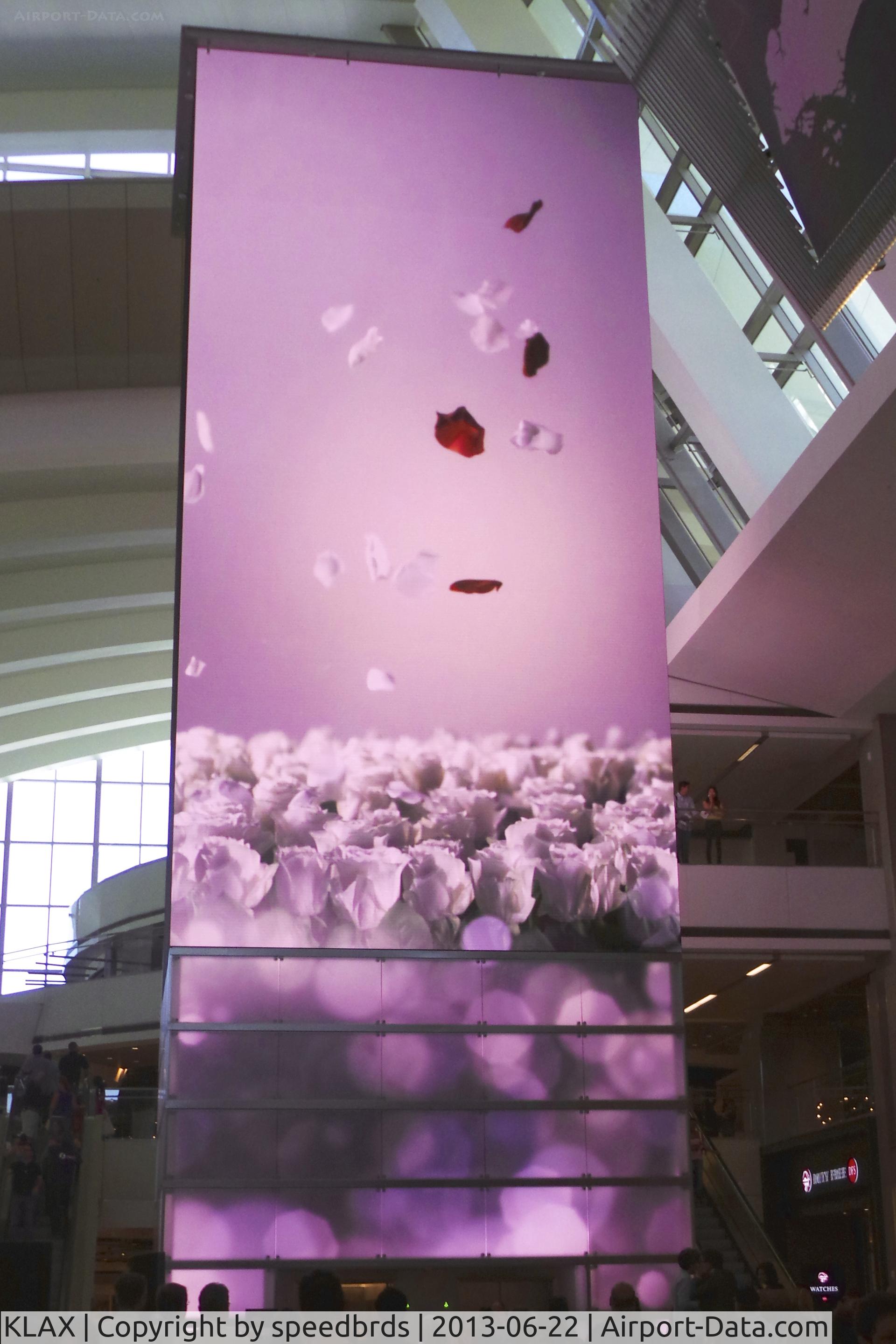 Los Angeles International Airport (LAX) - One of many faces to the clock tower located inside the new Tom Bradley International Terminal taken on 