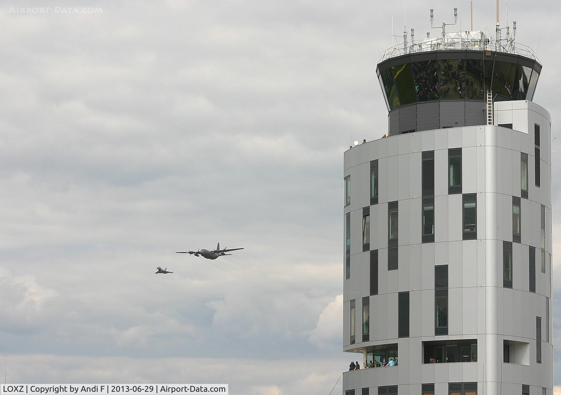 LOXZ Airport - Fly by  Austrian Air Force C-130 and EF 2000 Typhoon