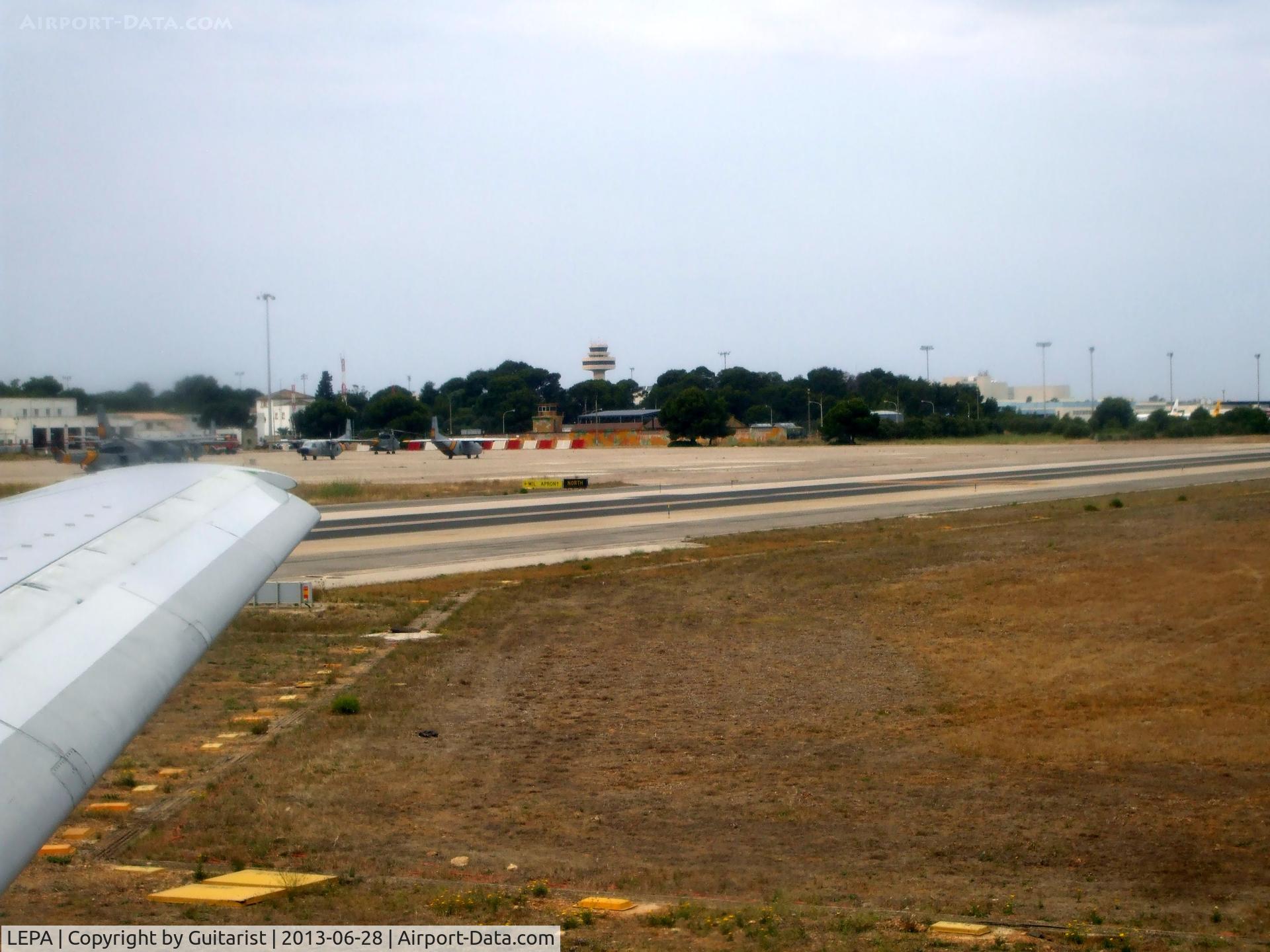 Palma de Mallorca Airport (or Son Sant Joan Airport), Palma de Mallorca Spain (LEPA) - Just lined up for a 24L departure from Palma
