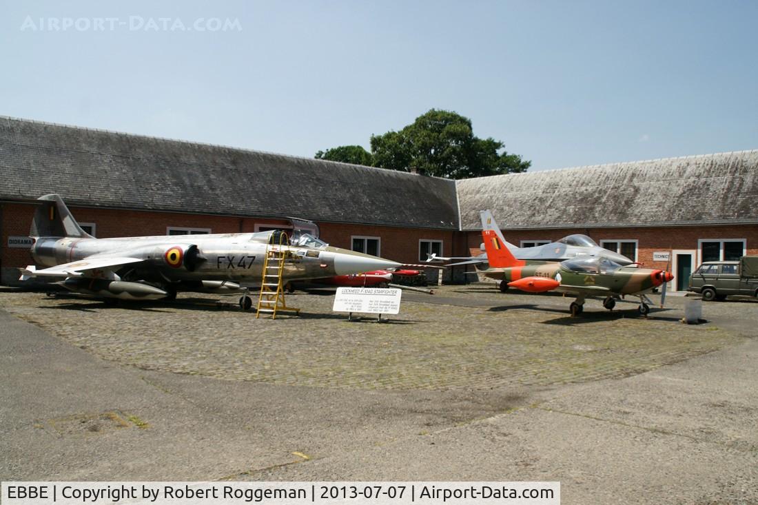 Beauvechain Air Base Airport, Beauvechain Belgium (EBBE) - First Wing Historical Centre (1WHC) The Golden falcon.FX-47 MT-48 FA-18.