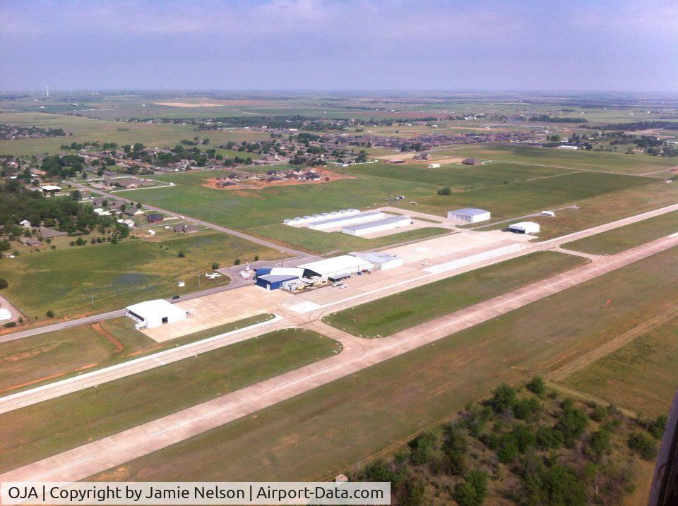 Thomas P Stafford Airport (OJA) - Aerial shot of Weatherford-Stafford Airport